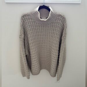 H&M Women’s Taupe Mockneck Sweater XXL
